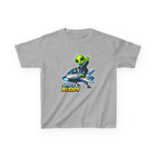Kids Space Buddy T‑Shirt — Cute Alien in Rocket Tee for Boys & Girls