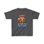 Kids Fox T-Shirt — 'Born to Ride' Cute Fox on Scooter Graphic Tee