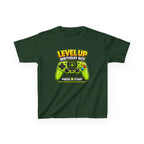 Kids Video Game T-Shirt — 'Level Up Birthday Boy' Game Controller Graphic Tee