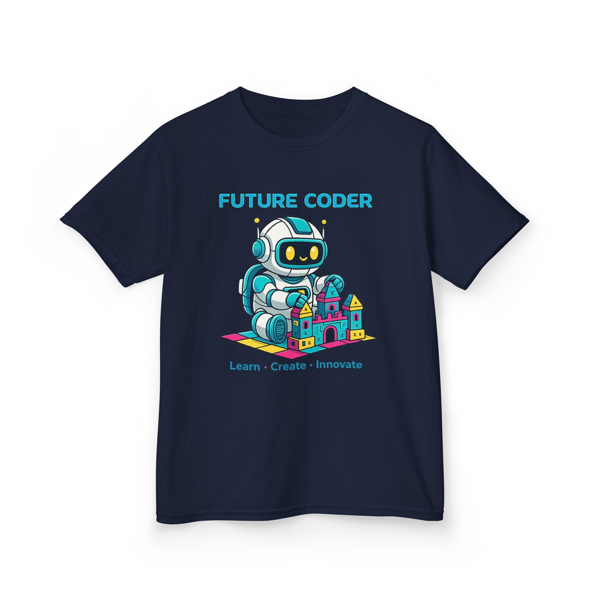 Kids Coding T-Shirt – Future Coder Robot Graphic Tee 1