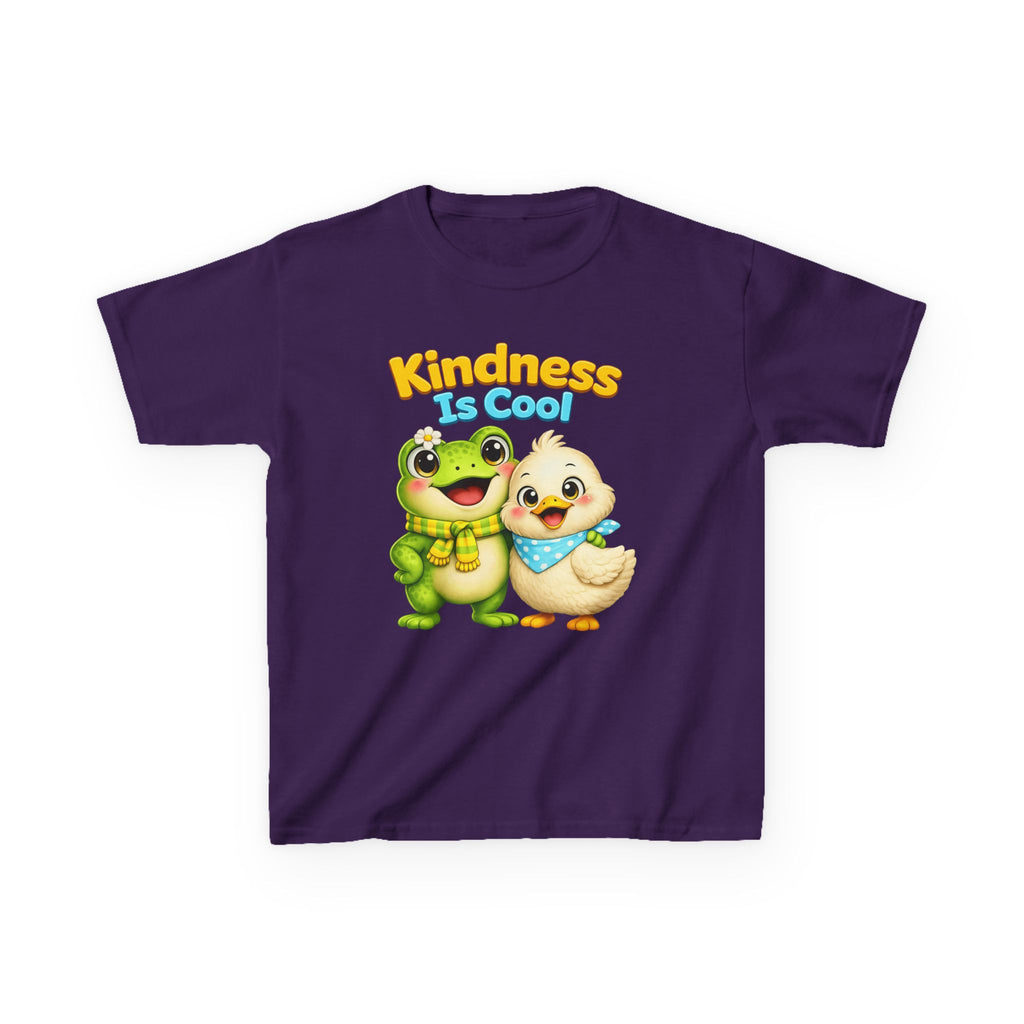 Kids Kindness T-Shirt — 'Kindness Is Cool' Cute Frog & Duck Cartoon Graphic Tee