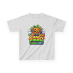 Kidxtr™ Kids Pumpkin T-Shirt — 'Candy Power 100%' Gamer Halloween Graphic Tee