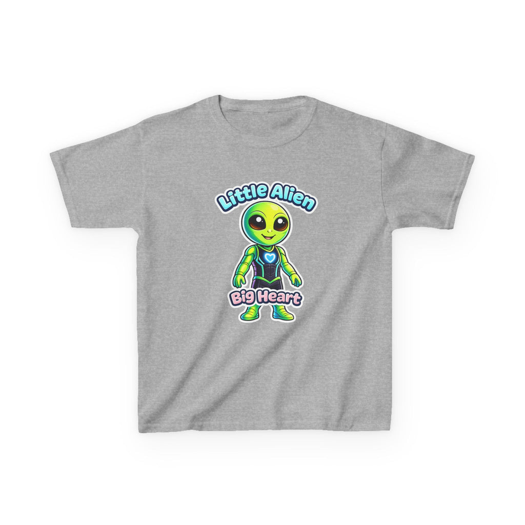 Kids Alien T-Shirt — 'Little Alien, Big Heart' Cute Space Graphic Tee