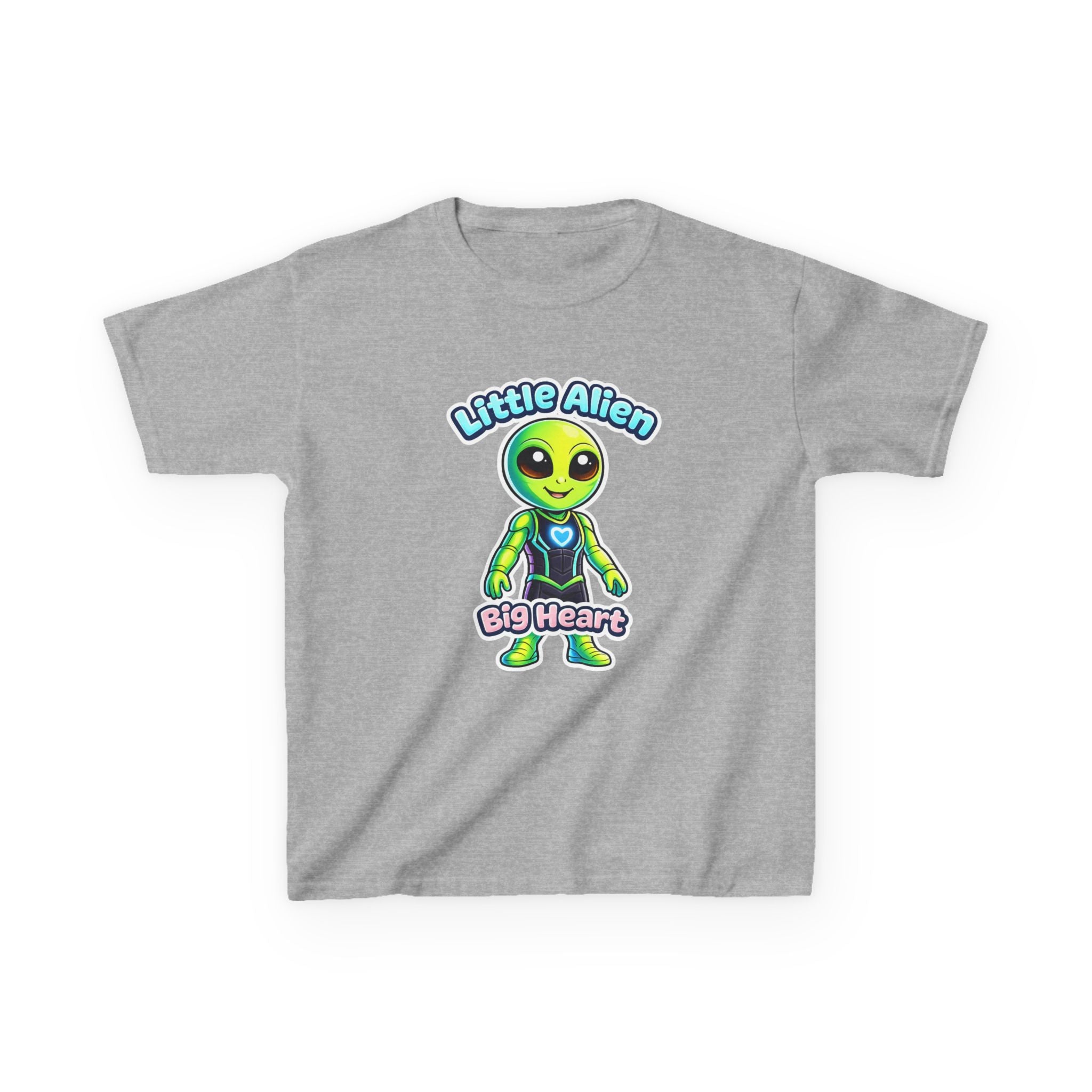 Kids Alien T-Shirt — 'Little Alien, Big Heart' Cute Space Graphic Tee