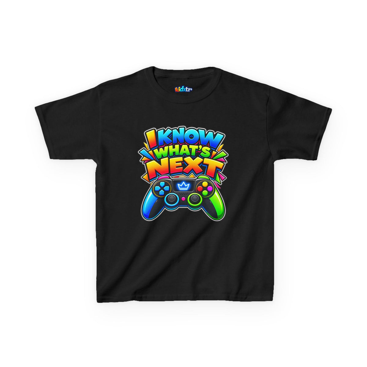 Kidxtr™ Kids Gamer T-Shirt — 'I Know What’s Next' Gaming Graphic Tee