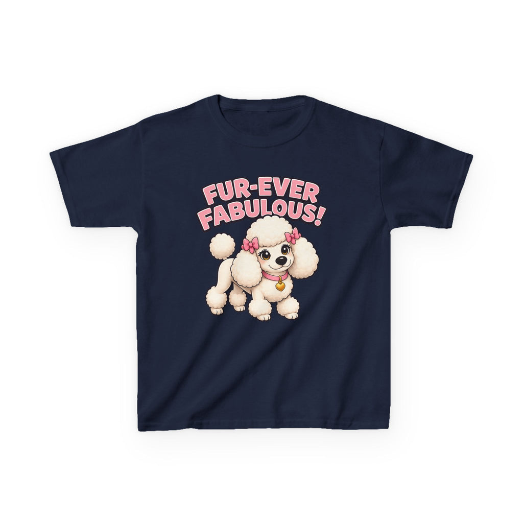 Kids Poodle T-Shirt — 'Fur-Ever Fabulous!' Poodle Graphic Tee
