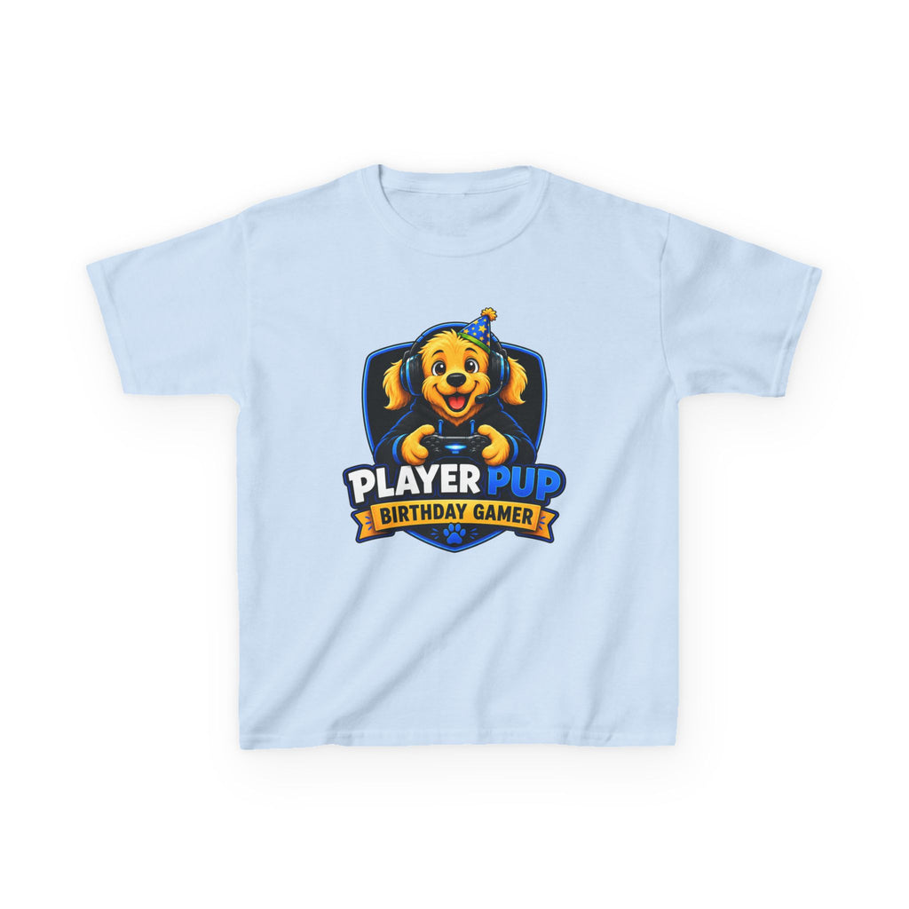 Kids T‑Shirt — "Player Pup" Birthday Gamer Graphic Tee