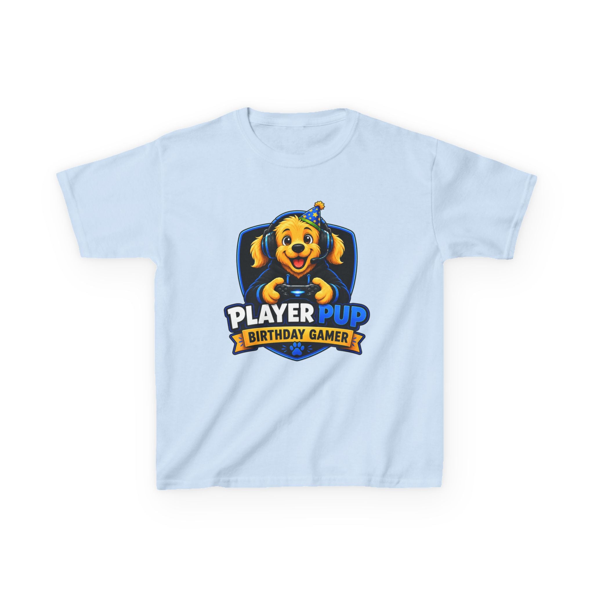 Kids T‑Shirt — "Player Pup" Birthday Gamer Graphic Tee