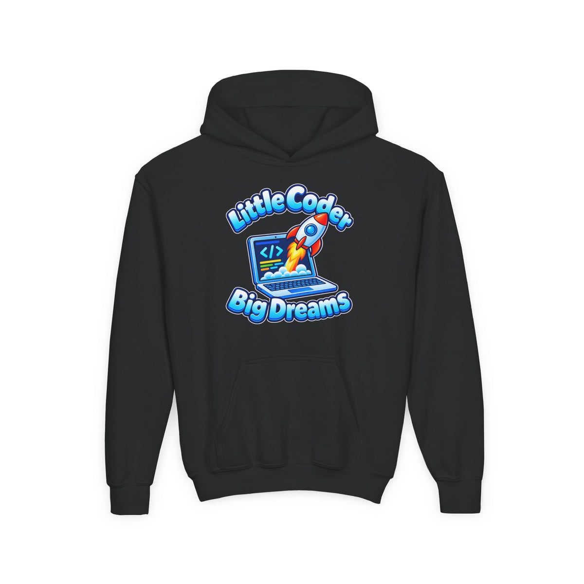 Kidxtr™ Kids Coder Hoodie — 'Little Coder, Big Dreams' Graphic Hoodie