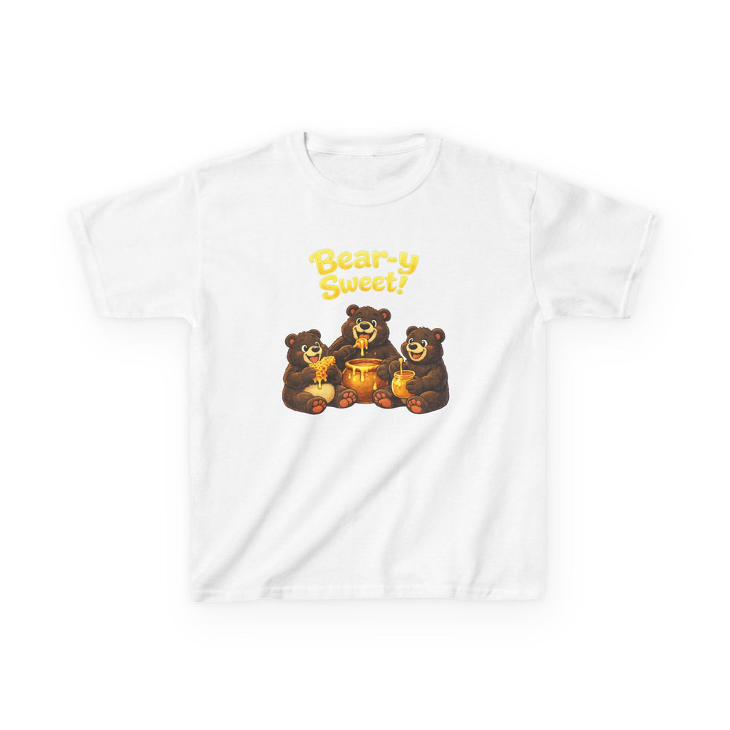 Kids Bear T-Shirt — 'Bear-y Sweet' Honey Bear Graphic Tee