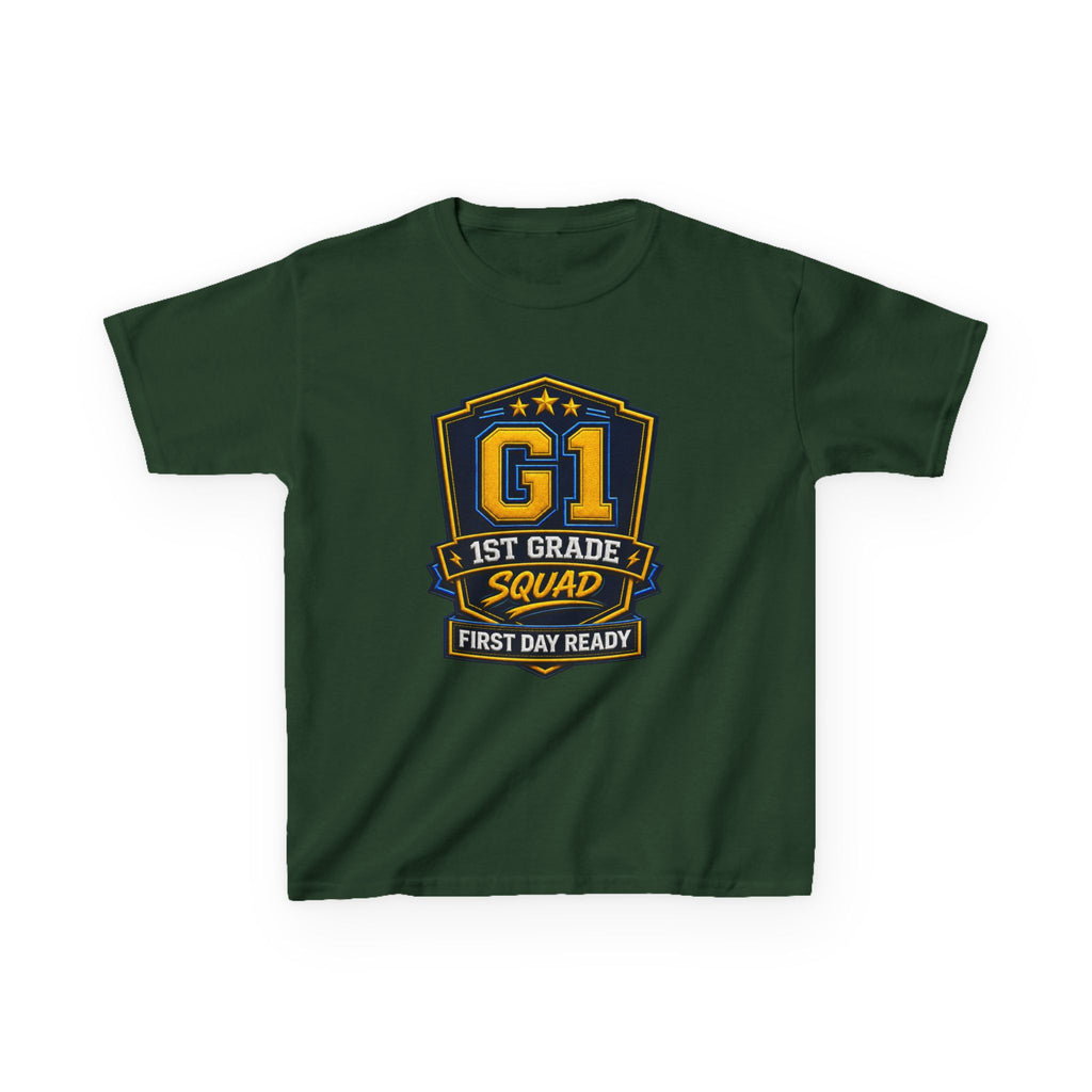 Kids 1st Grade T-Shirt — 'G1 First Day Ready' Back-to-School Graphic Tee
