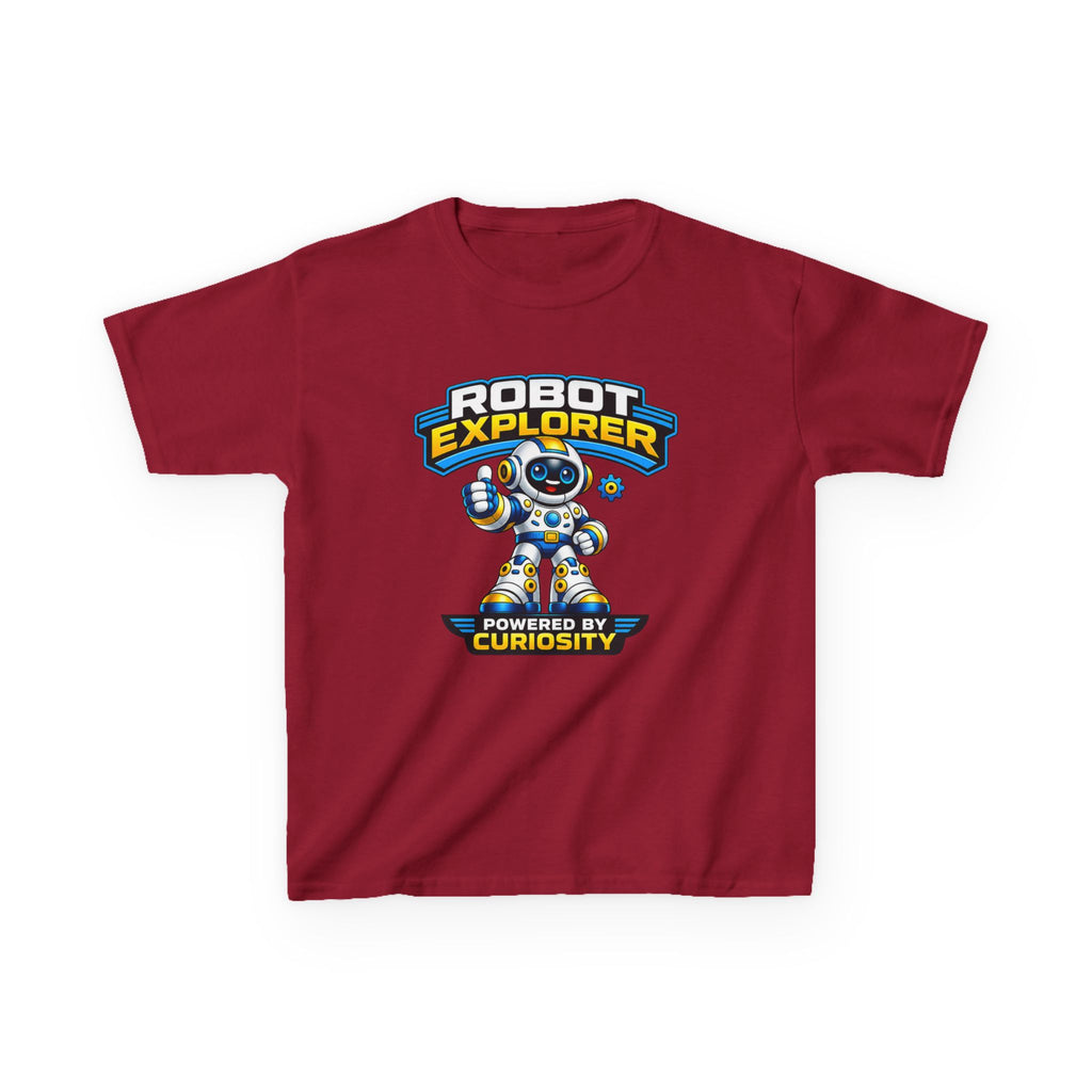 Robot Explorer Kids T‑Shirt — "Powered by Curiosity" Space Robot Tee