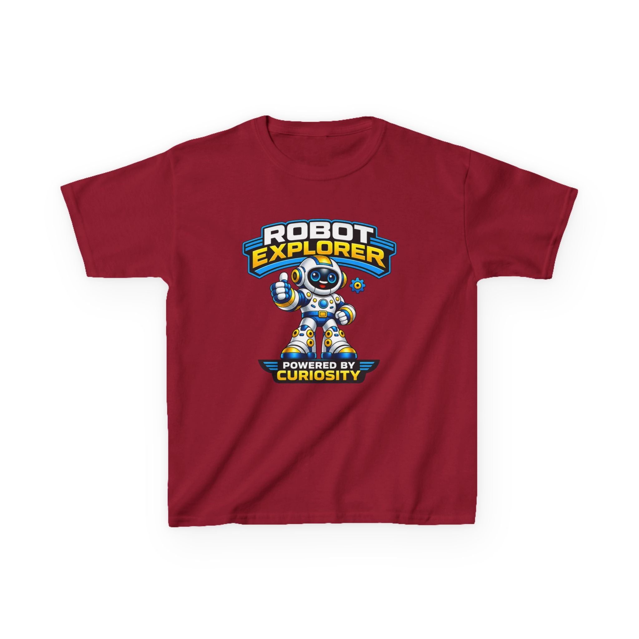 Robot Explorer Kids T‑Shirt — "Powered by Curiosity" Space Robot Tee