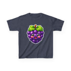 Kids Grape T-Shirt — 'Grape Vibes' Cute Kawaii Happy Grape Cartoon Graphic Tee