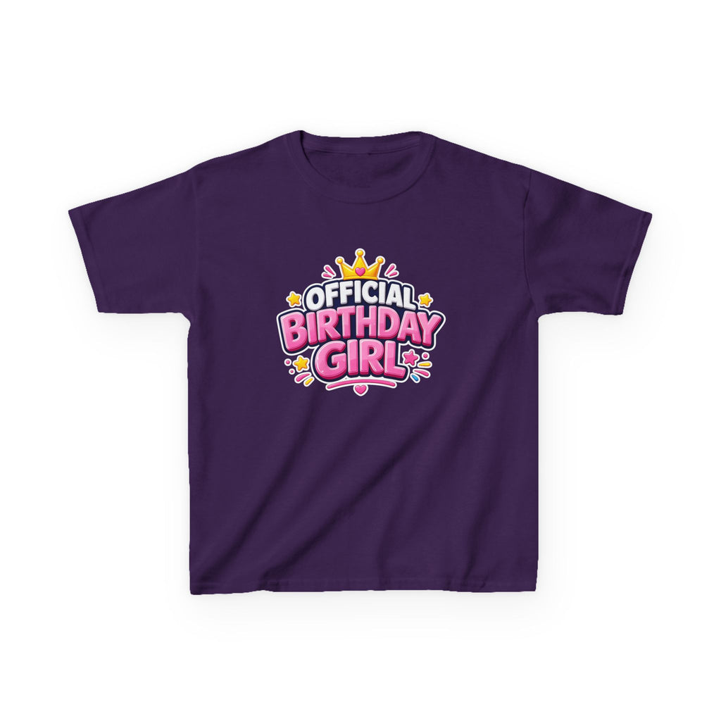 Kids Birthday T-Shirt – Official Birthday Girl Graphic Tee