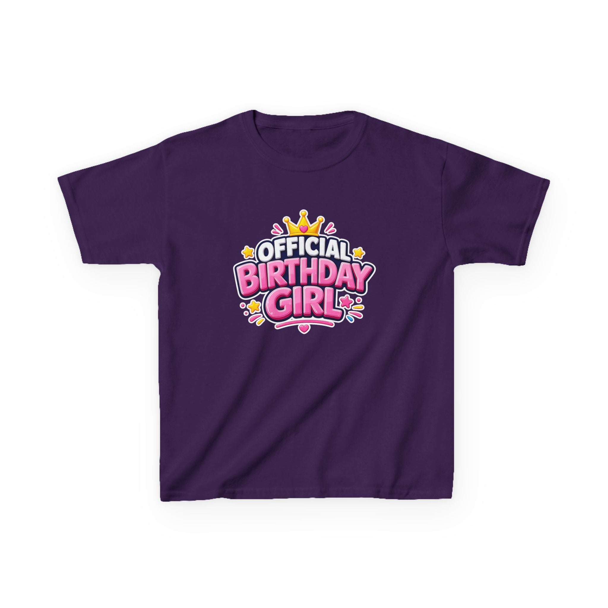 Kids Birthday T-Shirt – Official Birthday Girl Graphic Tee