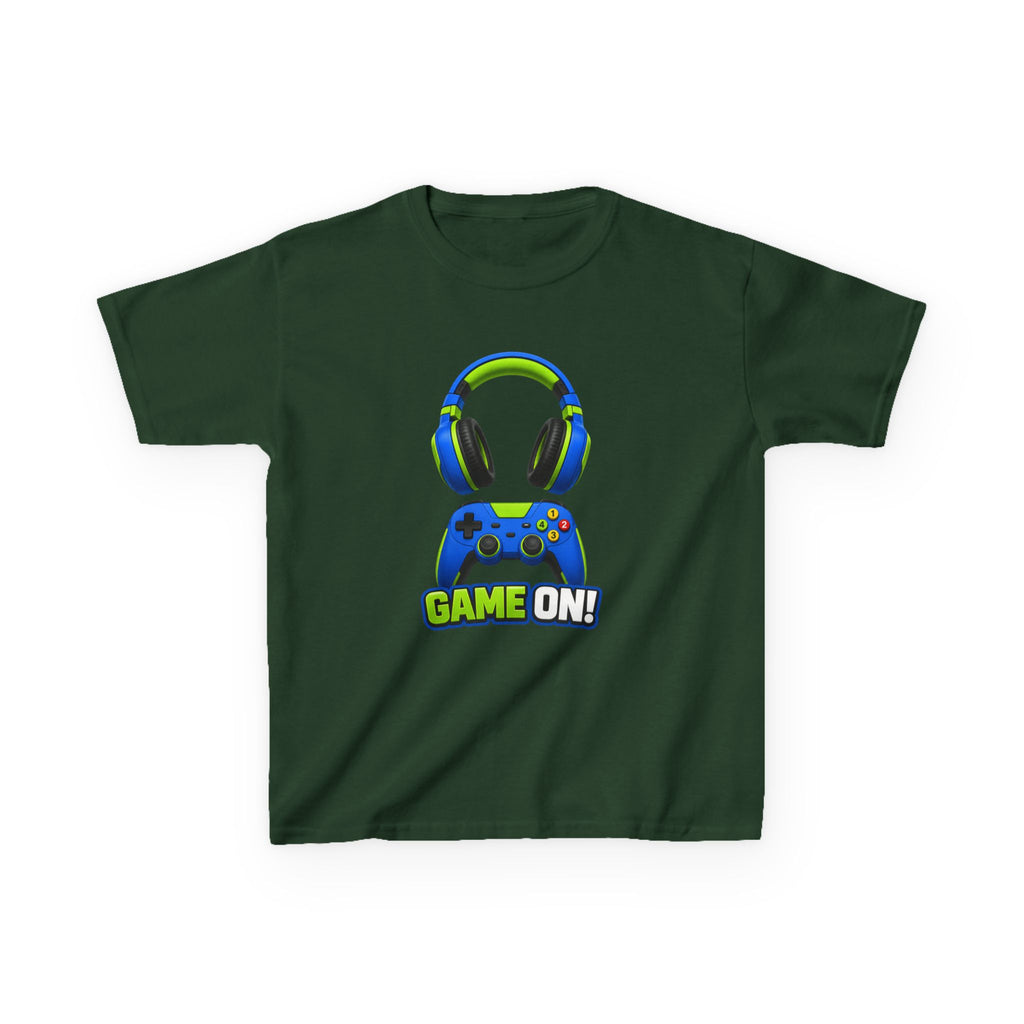 Kids Gamer T-Shirt — 'Game On!' Controller & Headset Gaming Graphic Tee
