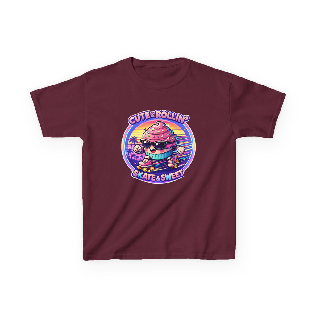 Kids Cupcake T-Shirt — 'Sweet Moves' Skateboarding Cupcake Graphic Tee