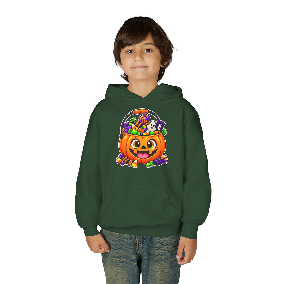 Kidxtr™ Kids Pumpkin Hoodie — 'Spooky Season' Halloween Graphic Hooded Sweatshirt