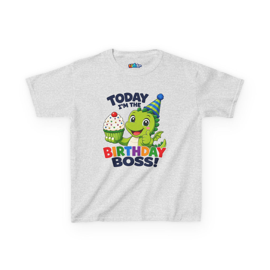 Kidxtr™ Kids Birthday T-Shirt — 'Today I’m the Birthday Boss' Party Turtle Graphic Tee