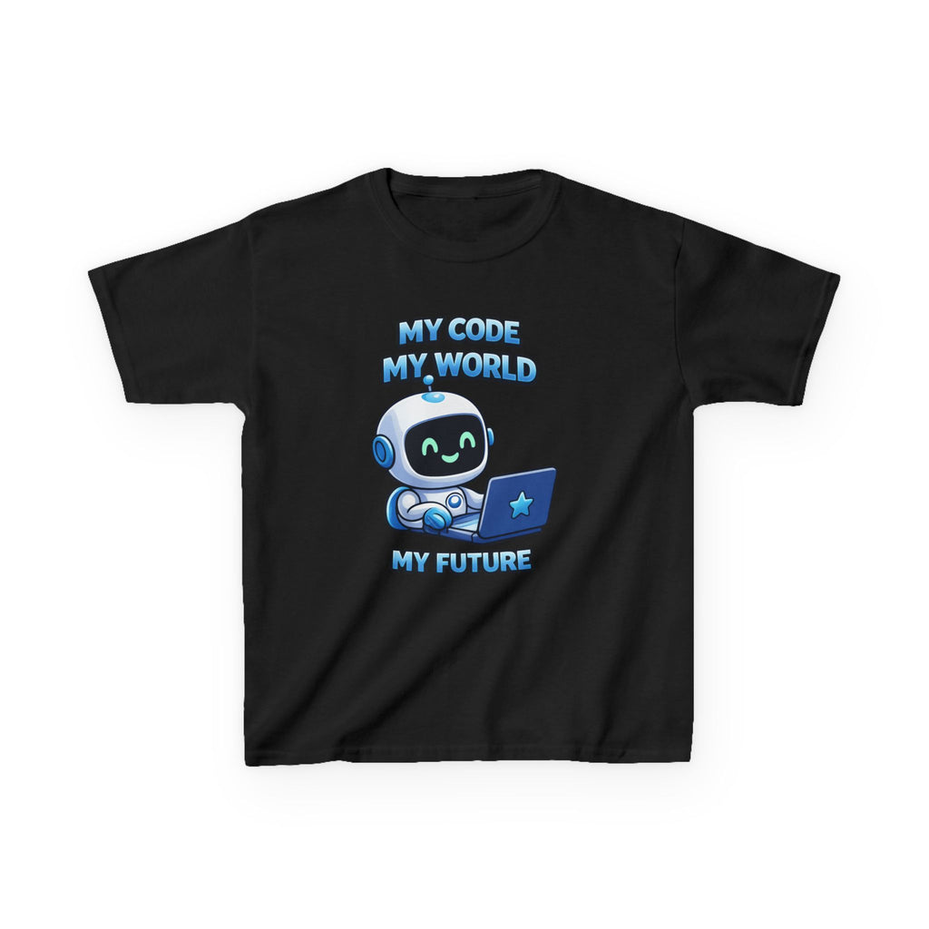 Kids Coding T-Shirt – My Code My World Graphic Tee