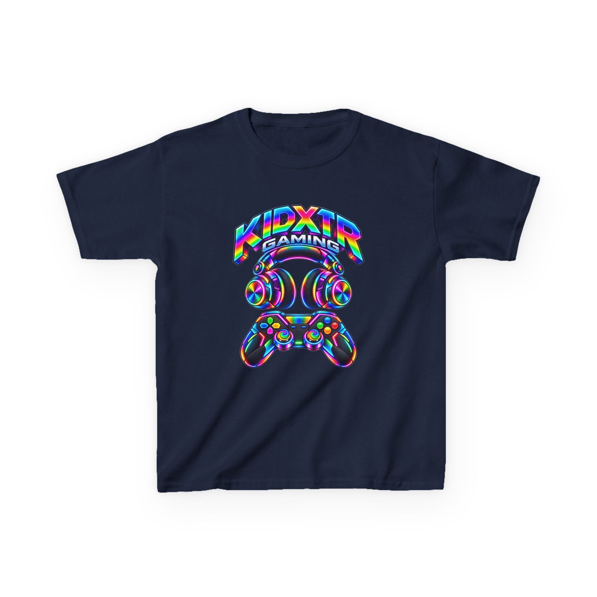 Kidxtr™ Kids Gaming T-Shirt — 'Kidxtr Gaming' Neon Controller Graphic Tee
