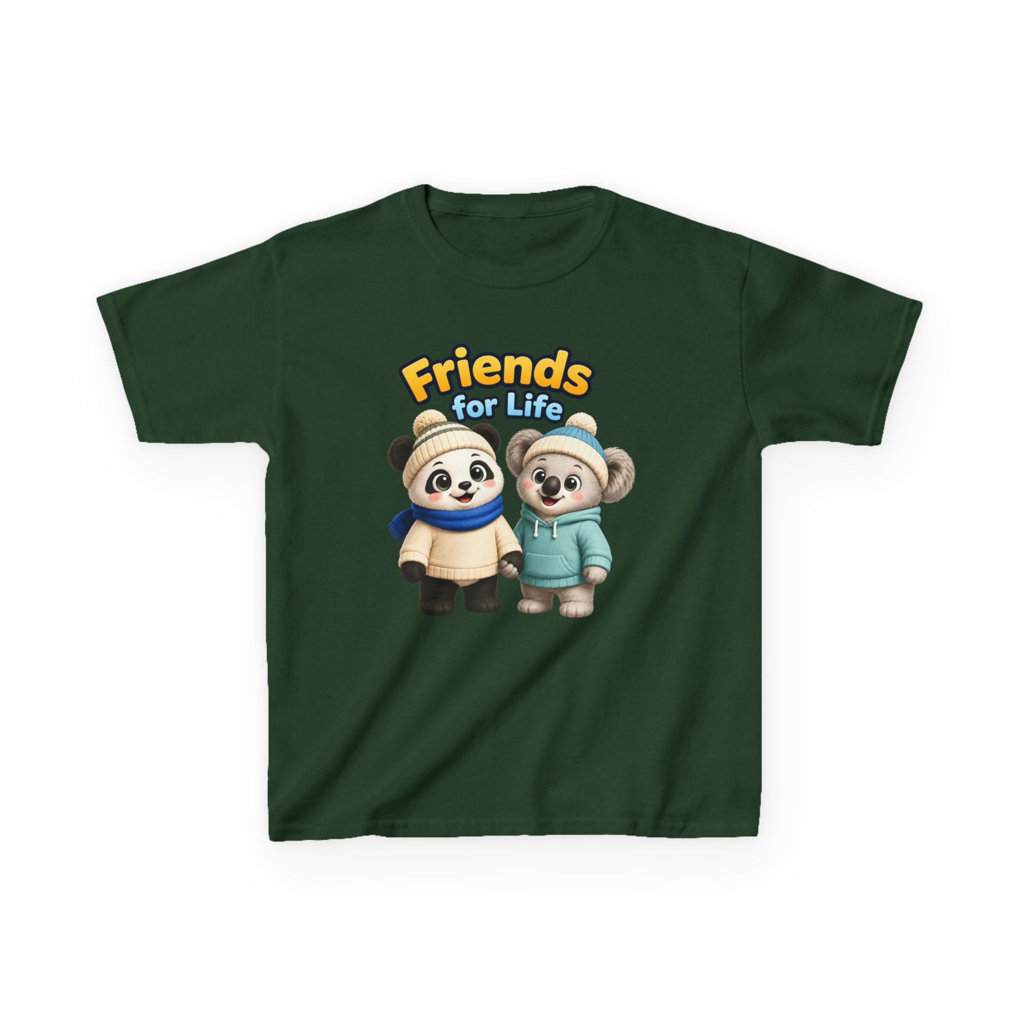 Kids Panda T-Shirt — 'Friends for Life' Cute Best Friends Graphic Tee