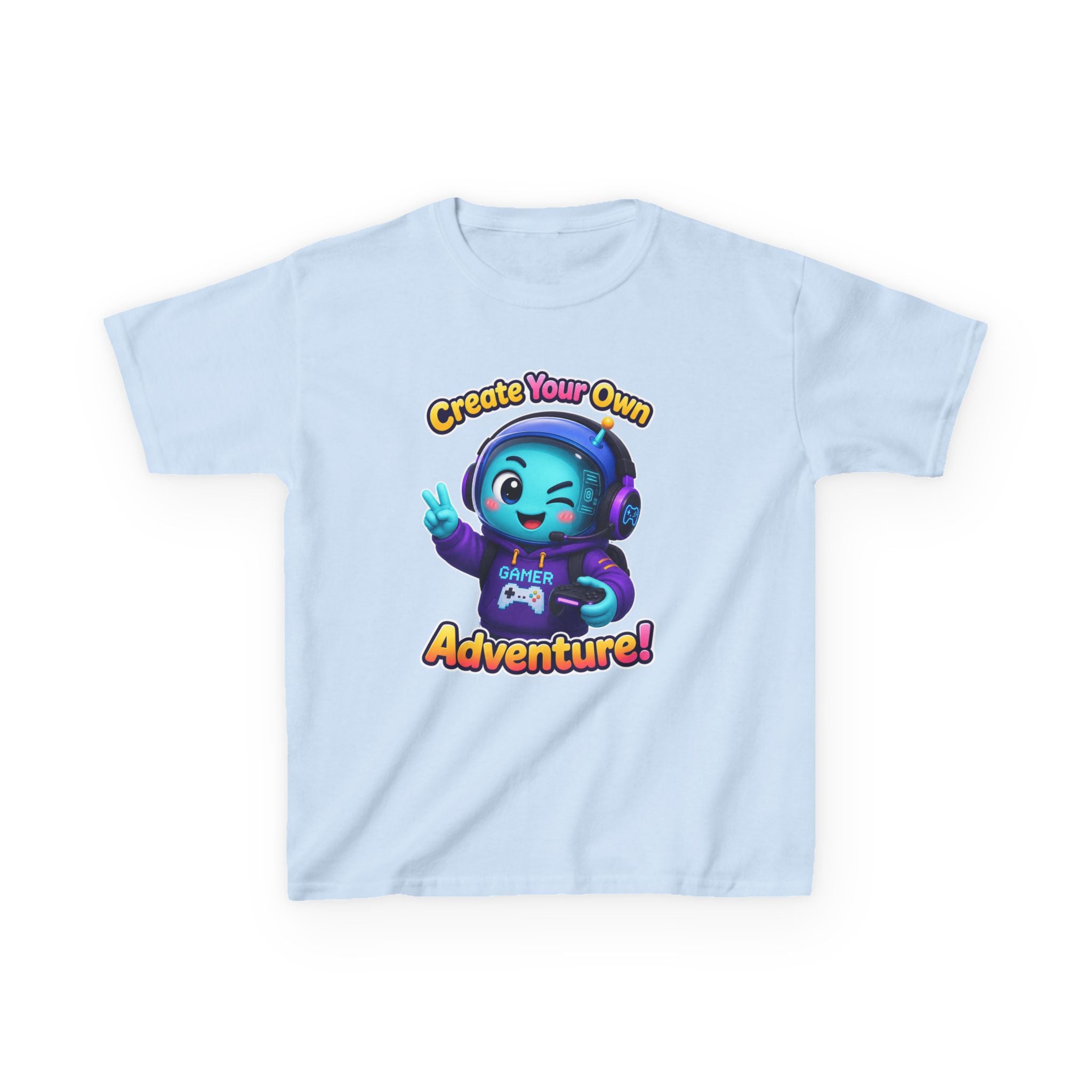 Kids Adventure T-Shirt — 'Create Your Own Adventure' Cute Alien Gamer Graphic Tee