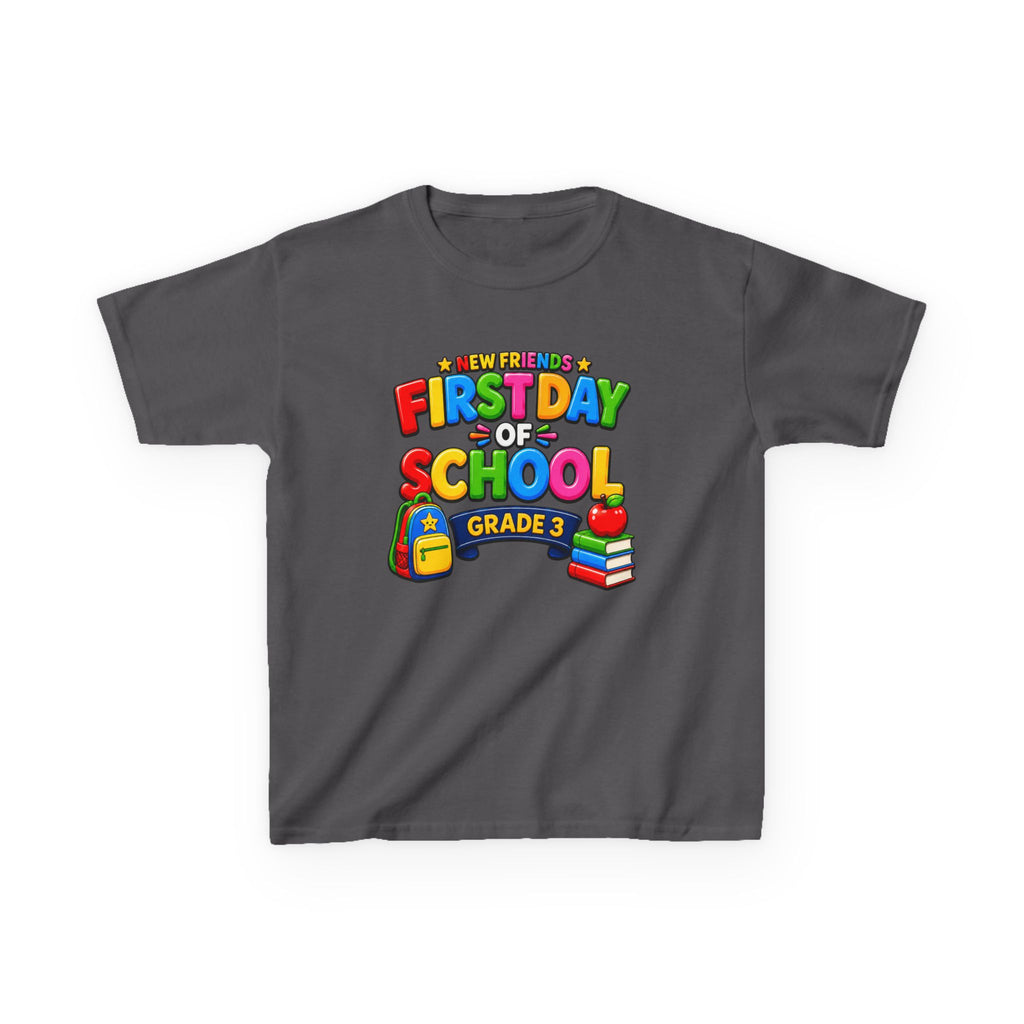 Kids School T-Shirt — 'Grade 3' First Day of School Back-to-School Graphic Tee