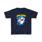 Kids Shark T-Shirt — 'Jaw-some!' Smiling Shark with Ice Cream Graphic Tee