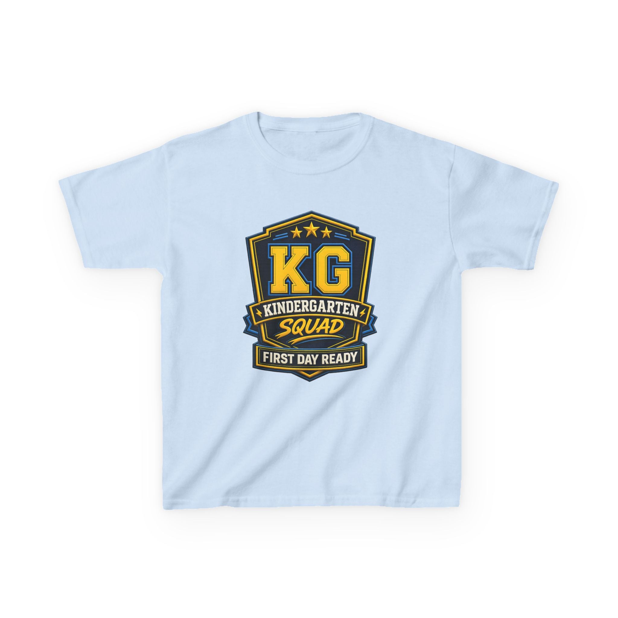 Kids Kindergarten T-Shirt — 'KG First Day Ready' Back-to-School Graphic Tee