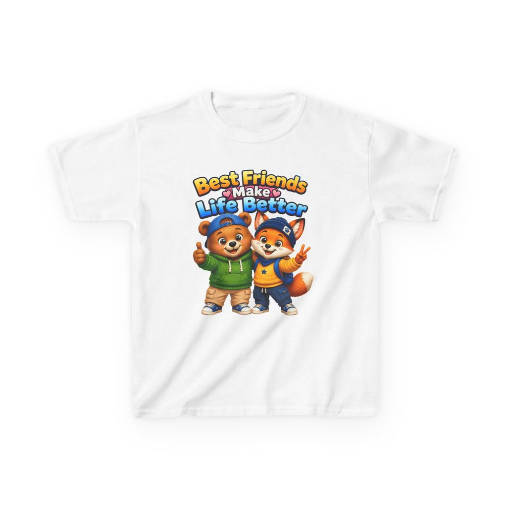 Kids Friendship T-Shirt — 'Best Friends Make Life Better' Cute Animal Friends Graphic Tee