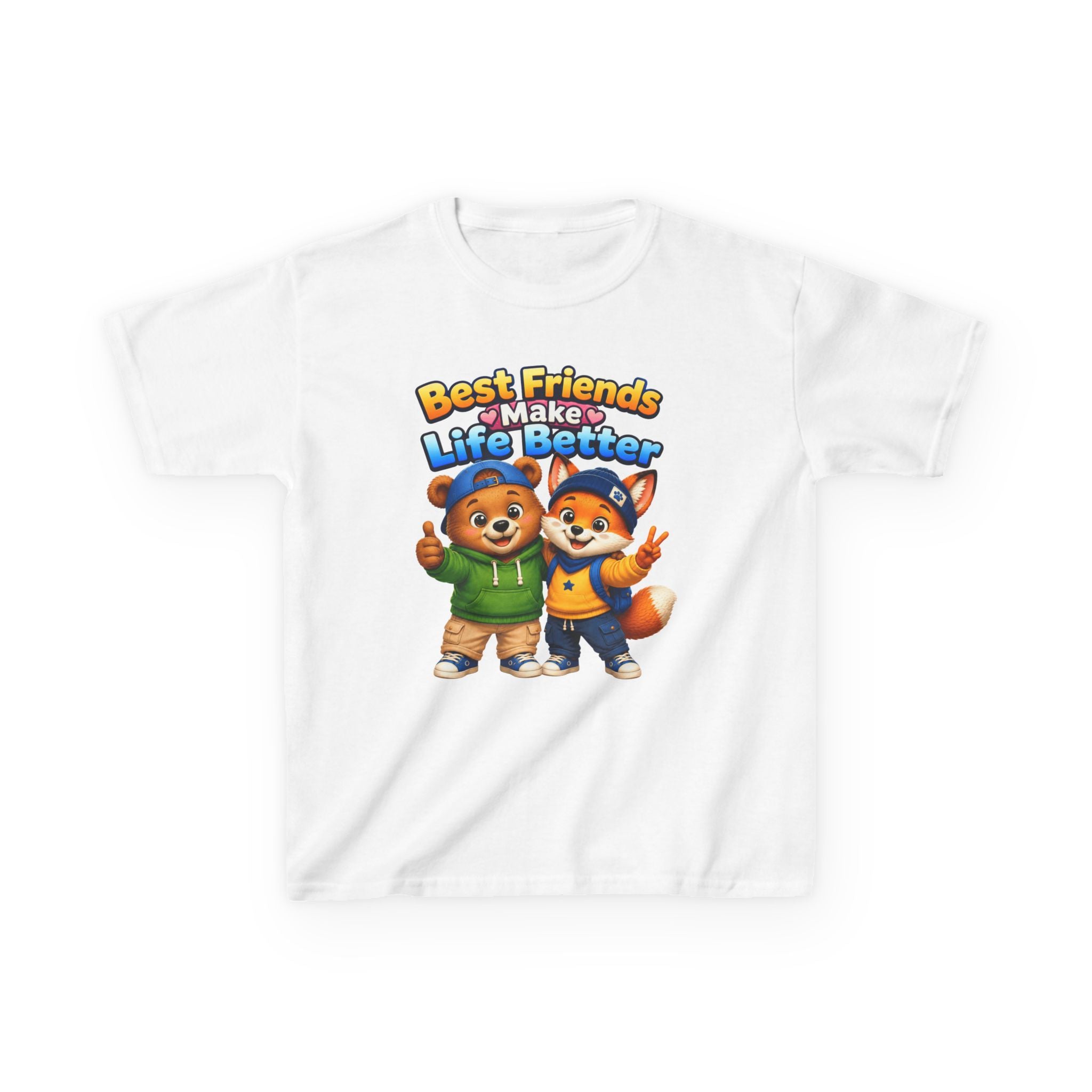 Kids Friendship T-Shirt — 'Best Friends Make Life Better' Cute Animal Friends Graphic Tee