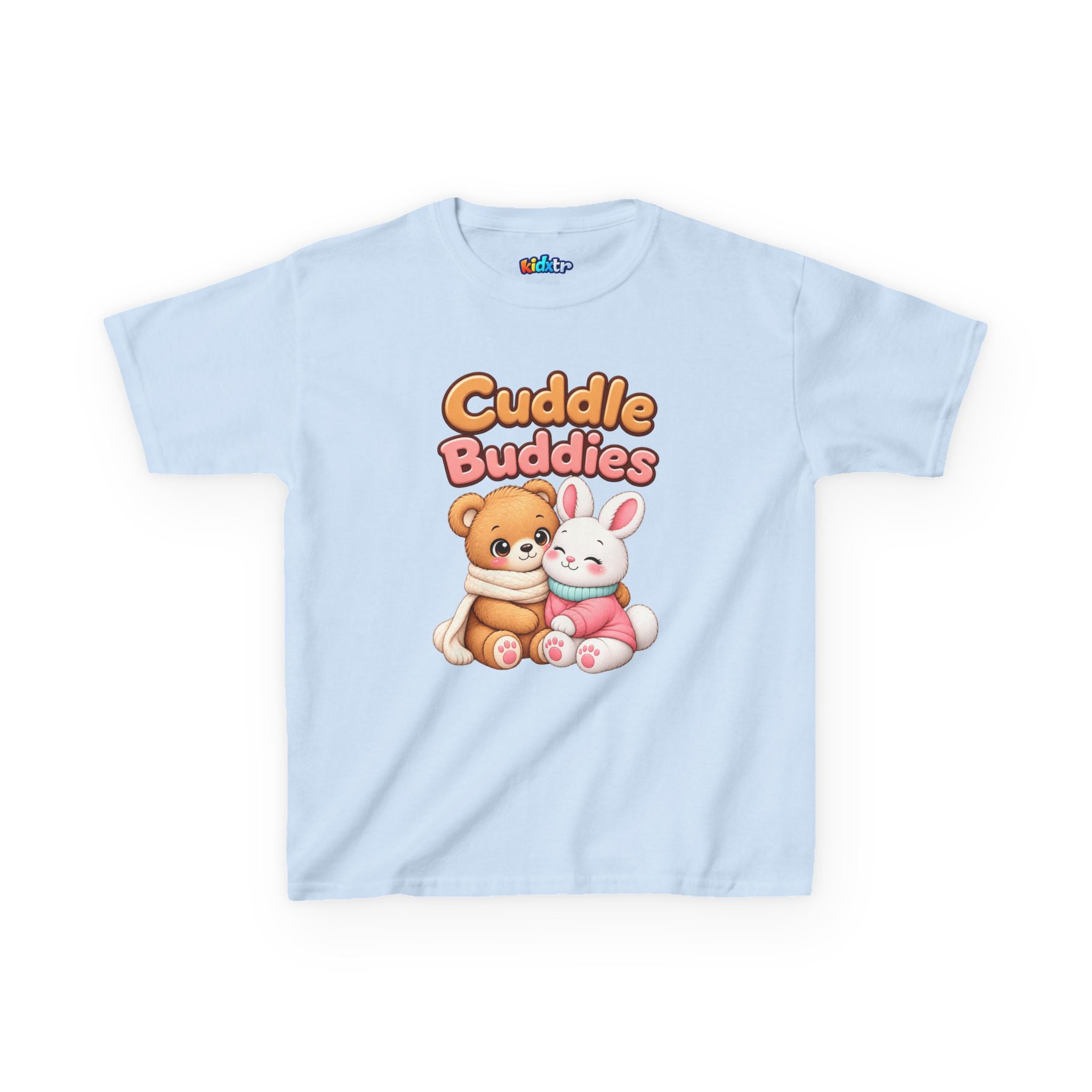 Kidxtr™ Kids Bear & Bunny T-Shirt — 'Cuddle Buddies' Cute Animal Graphic Tee