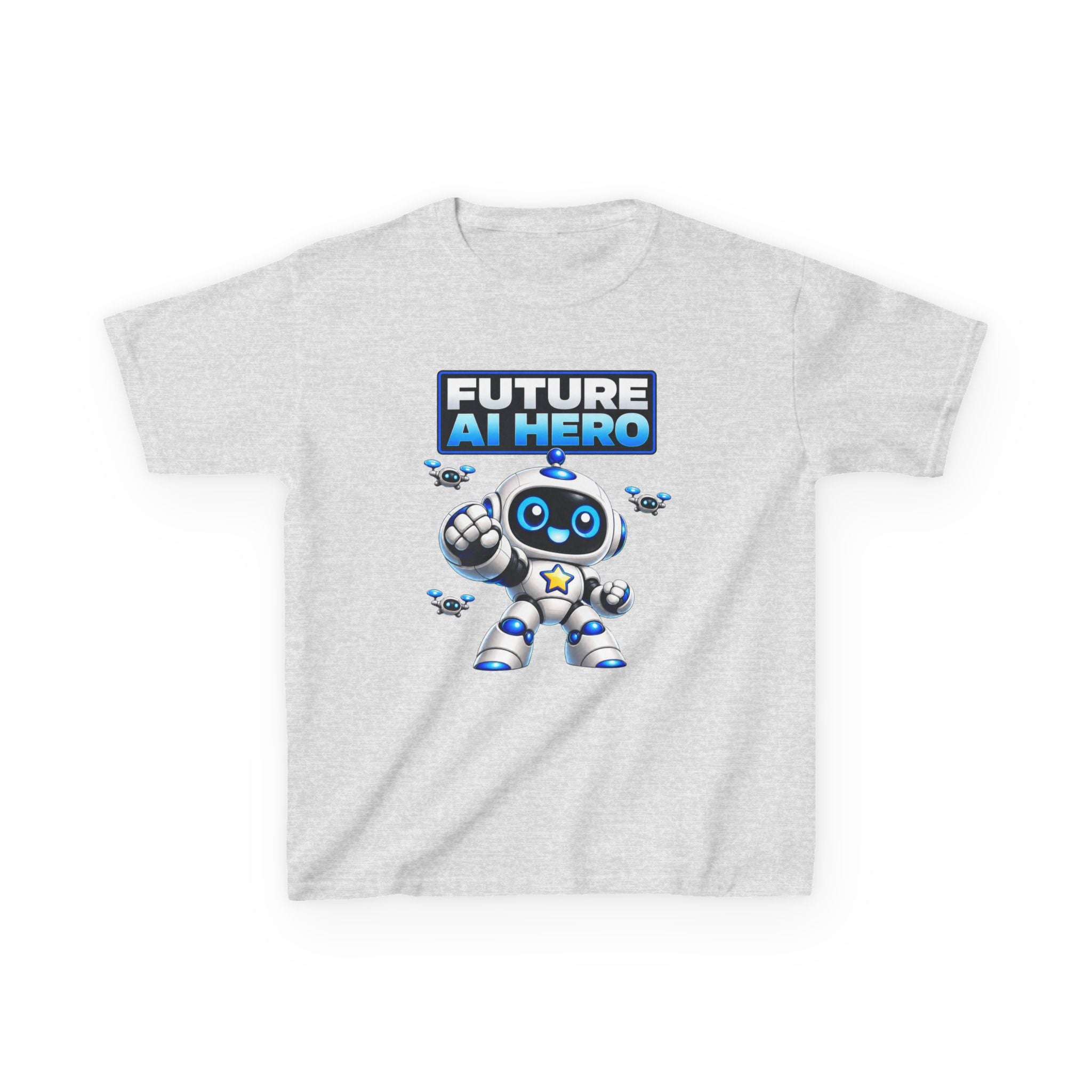 Kids Robot T-Shirt — 'Future AI Hero' Cute Robot STEM Graphic Tee