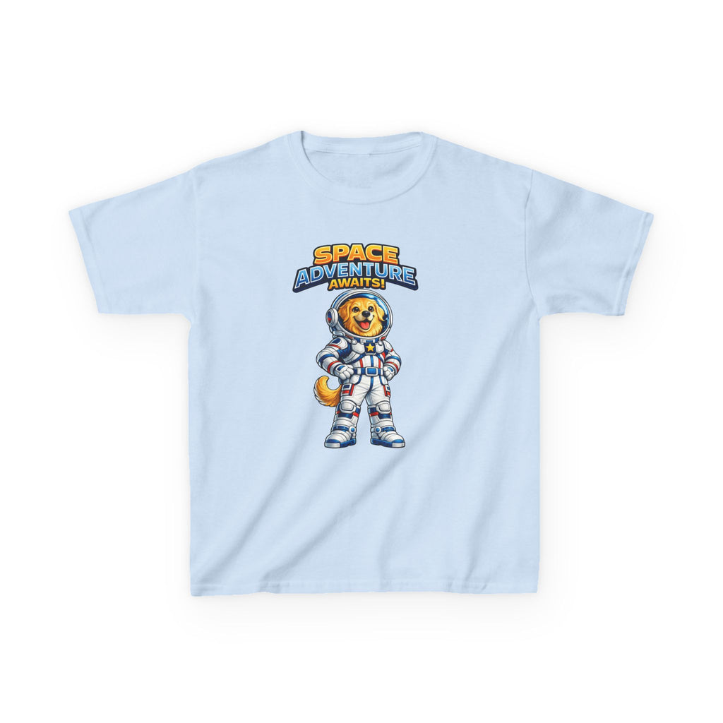 Kids Space Adventure T‑Shirt – Cute Astronaut Dog Graphic Tee
