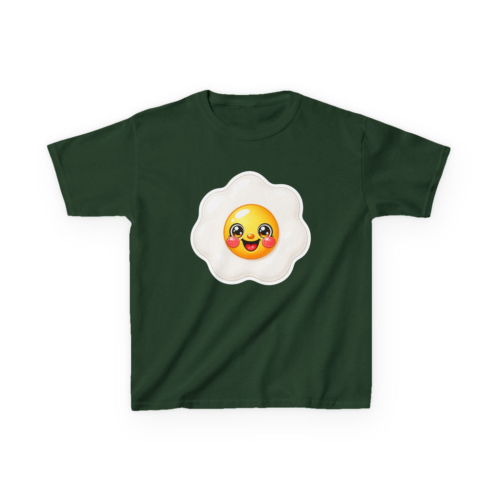 Kids Food T-Shirt — 'Sunny Side Up' Smiling Egg Emoji Graphic Tee