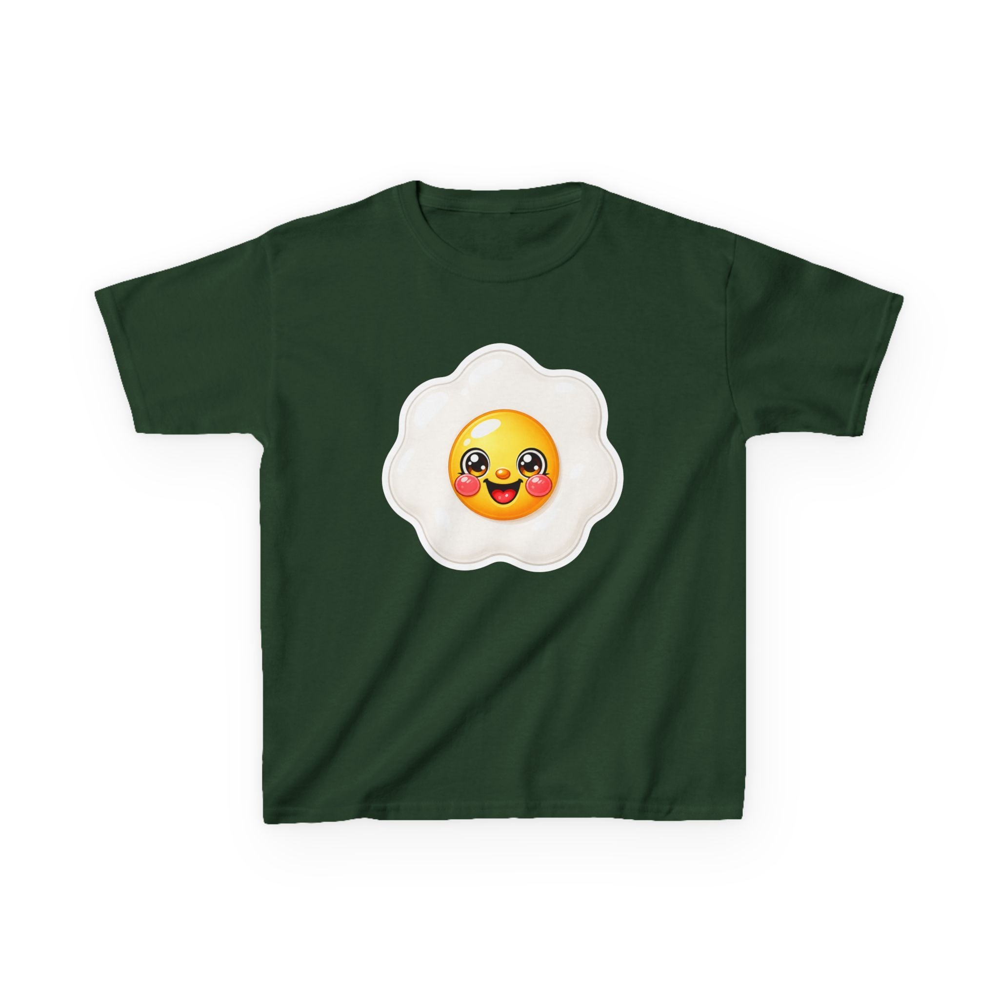 Kids Food T-Shirt — 'Sunny Side Up' Smiling Egg Emoji Graphic Tee