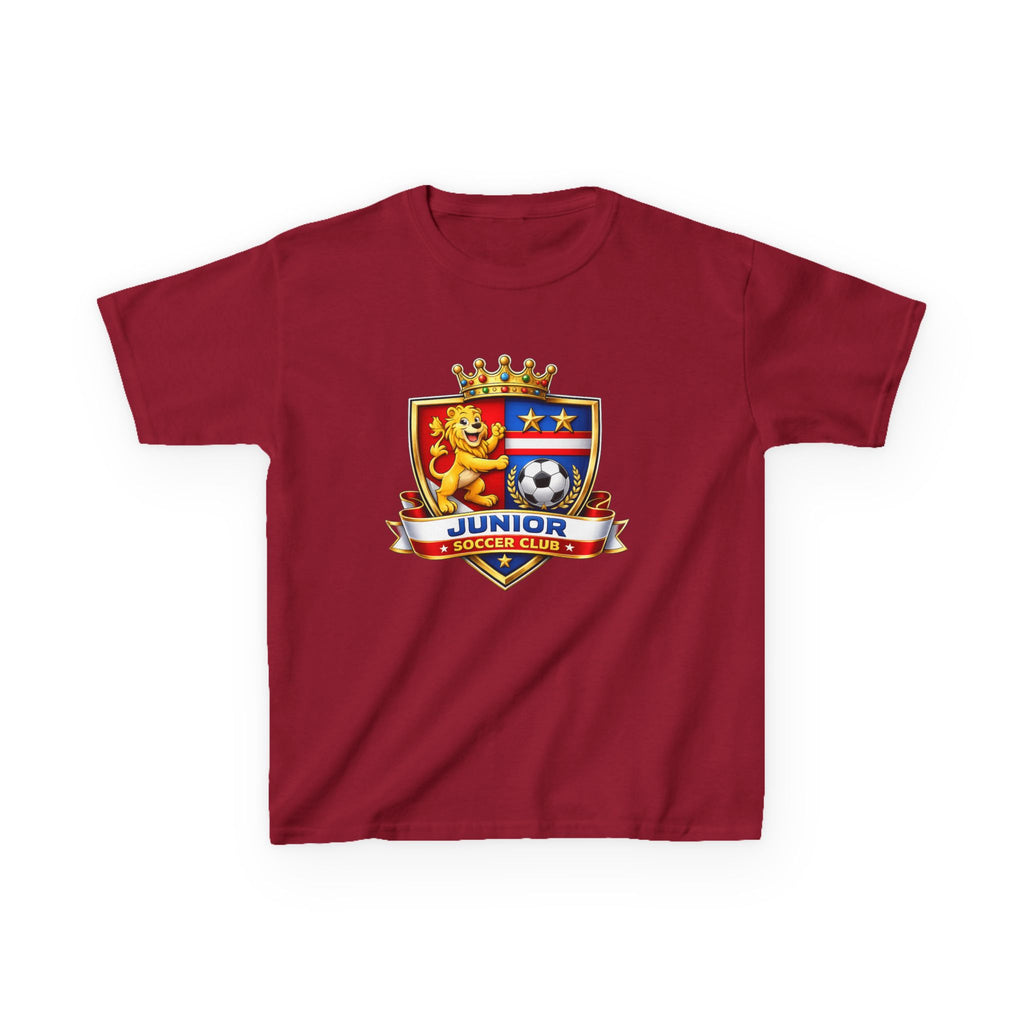 Kids Soccer T-Shirt — 'Junior Soccer Club' Crest Graphic Tee