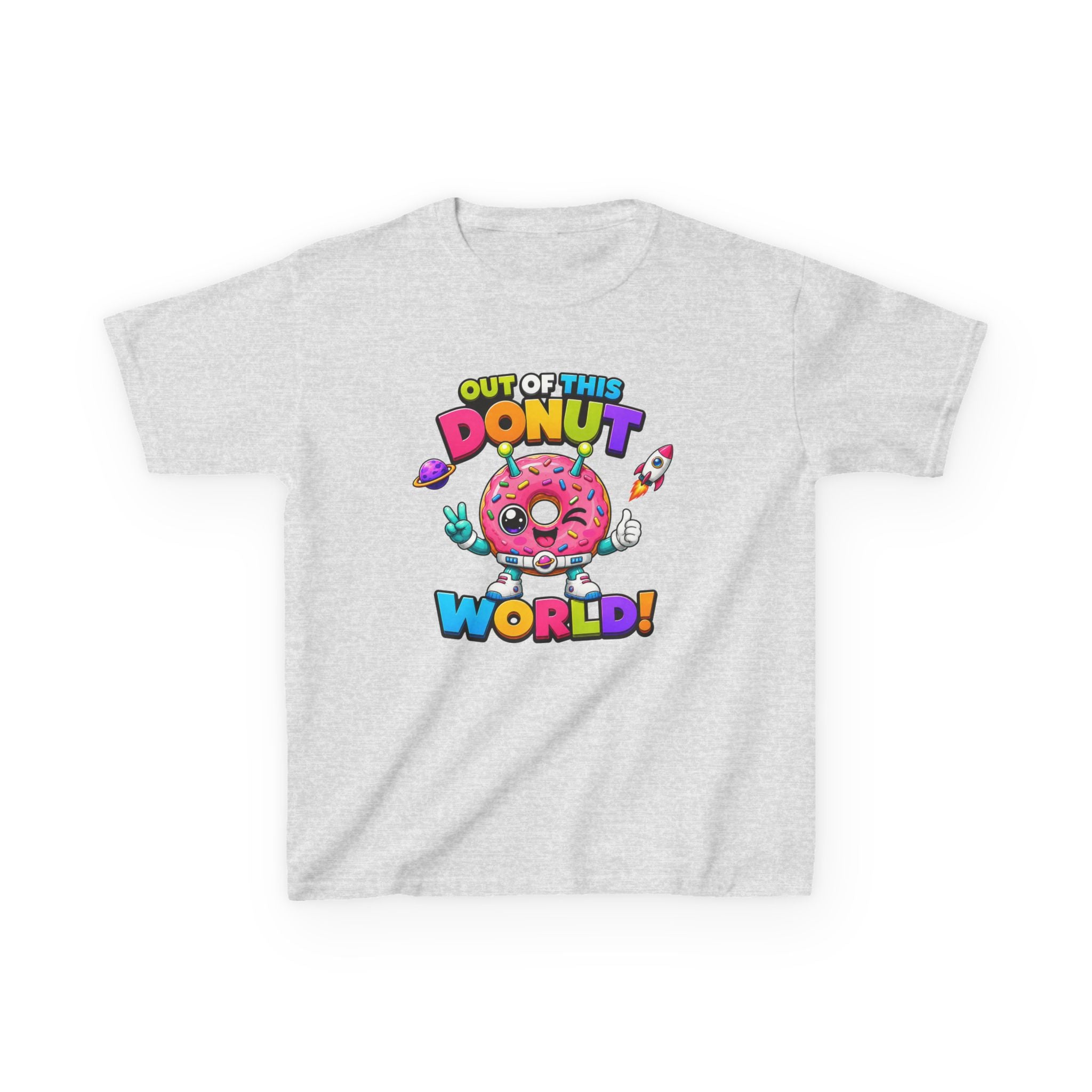 Kids Donut T-Shirt — 'Out of This Donut World!' Cute Space Donut Graphic Tee