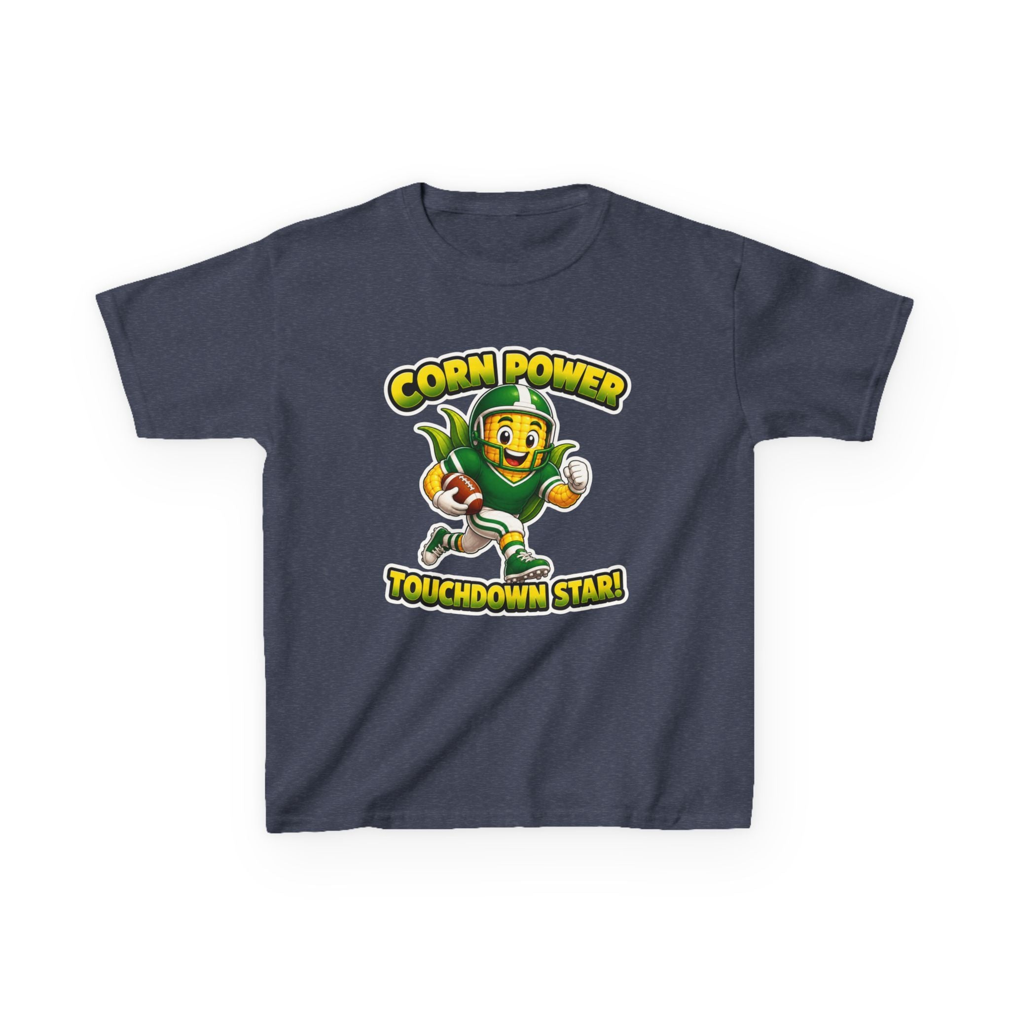 Kids Football T-Shirt — 'Corn Power' Touchdown Star Graphic Tee