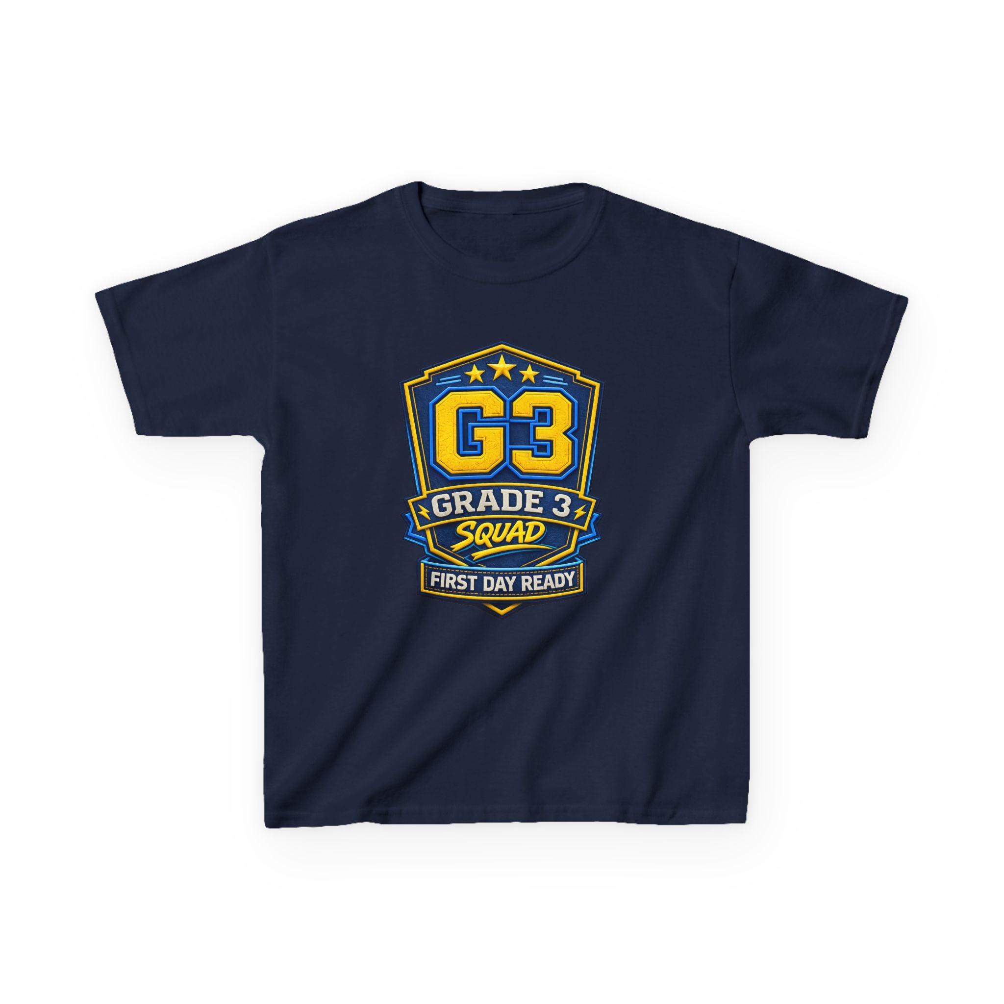 Grade 3 Squad Kids T‑Shirt — "G3 Grade 3 Squad: First Day Ready" Back‑to‑School Tee