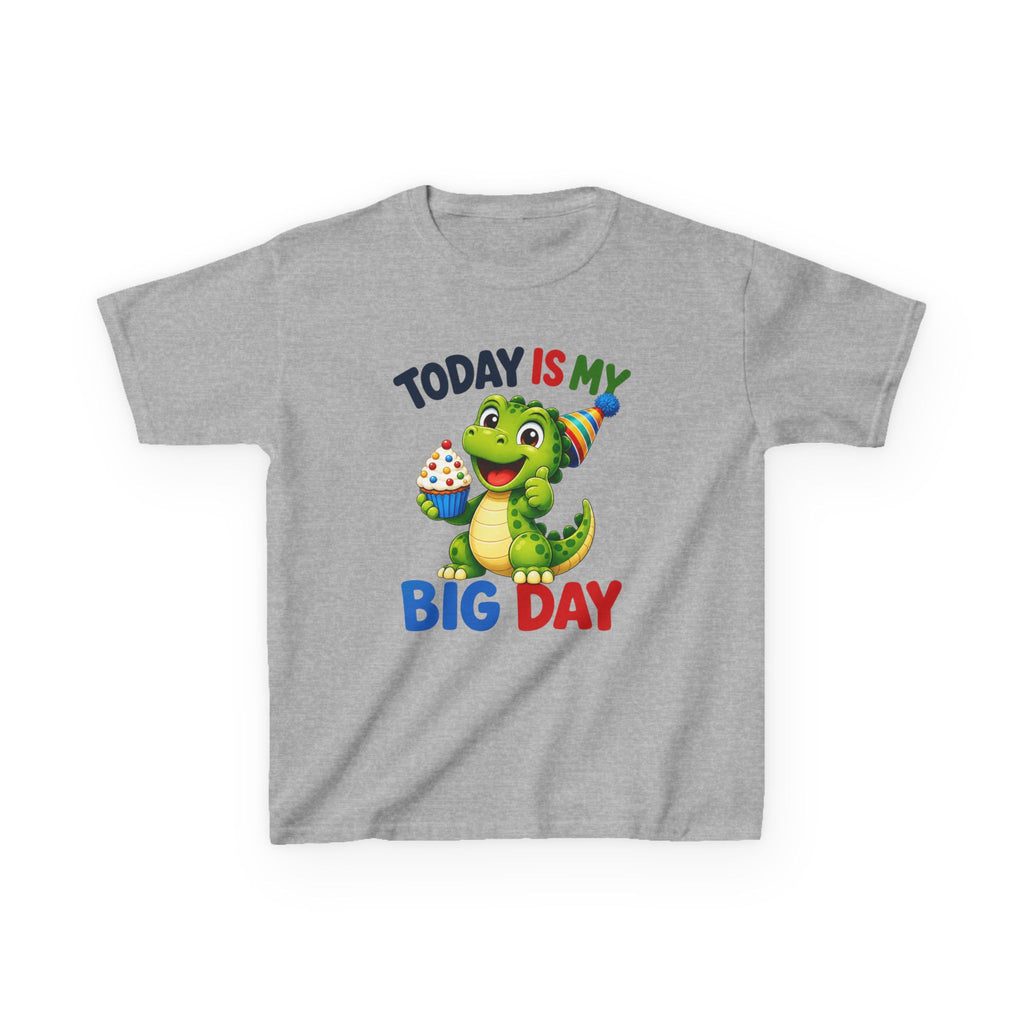 Kids Birthday T-Shirt — 'Today Is My Big Day' Birthday Dino Graphic Tee
