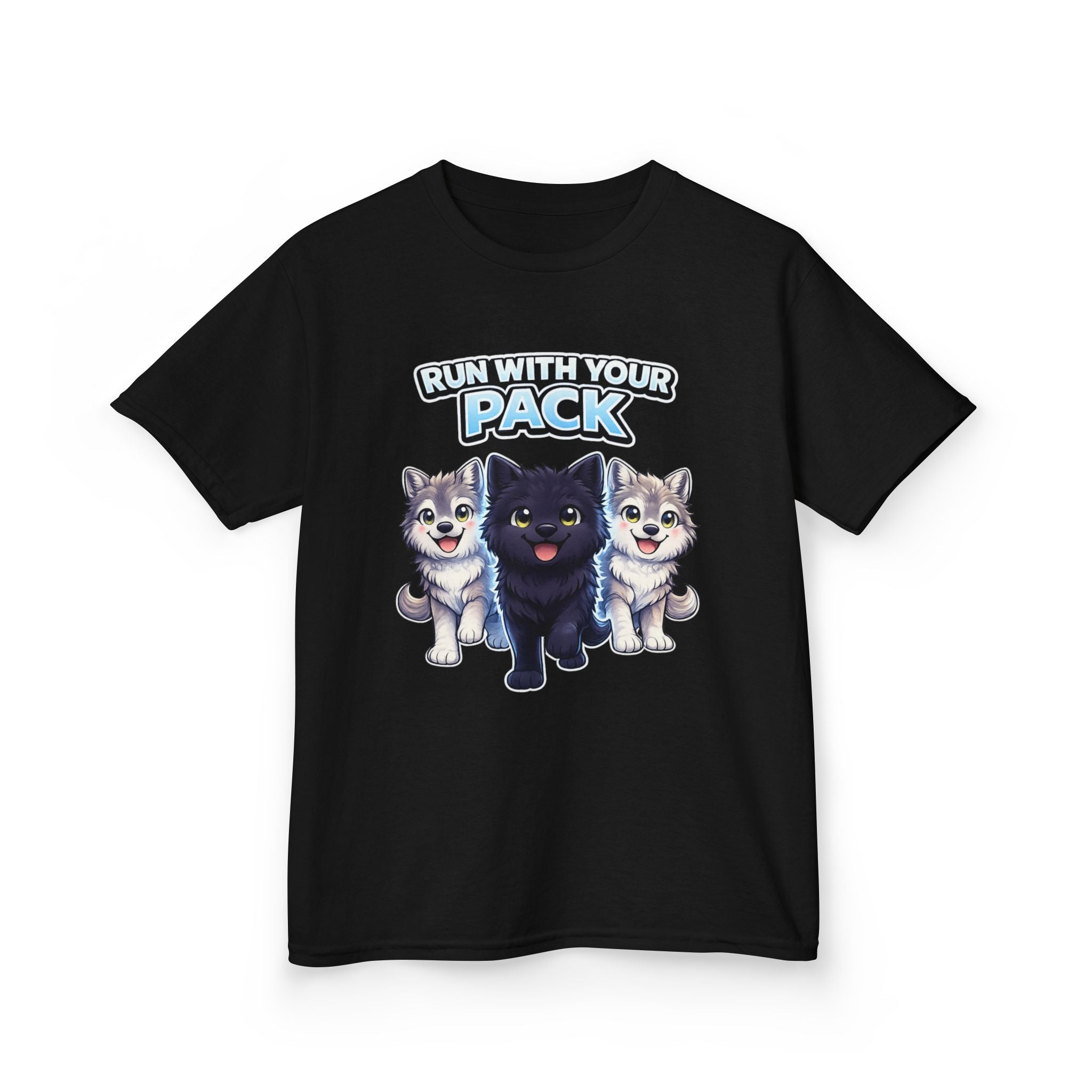 Kids Husky T-Shirt – Run With Your Pack Graphic Tee