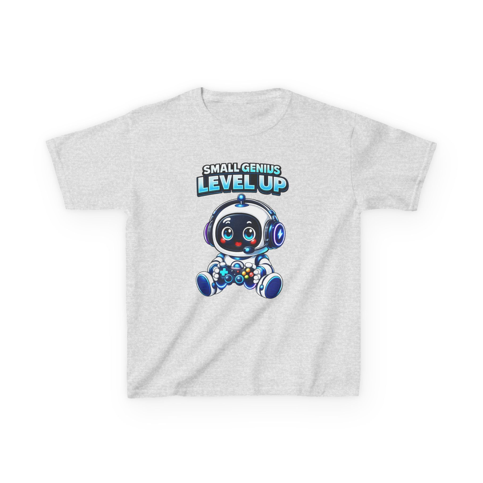 Kids Gaming T-Shirt – Small Genius Level Up Graphic Tee