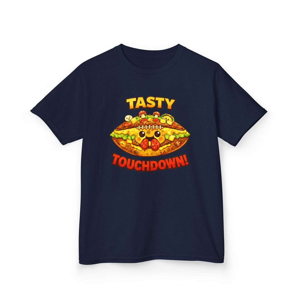 Kidxtr™ Kids Football T-Shirt — 'Football & Pizza' Cartoon Food Sports Graphic Tee