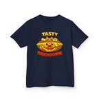 Kidxtr™ Kids Football T-Shirt — 'Football & Pizza' Cartoon Food Sports Graphic Tee