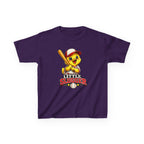 Kids Baseball T-Shirt — 'Little Slugger' Cute Baseball Chick Graphic Tee