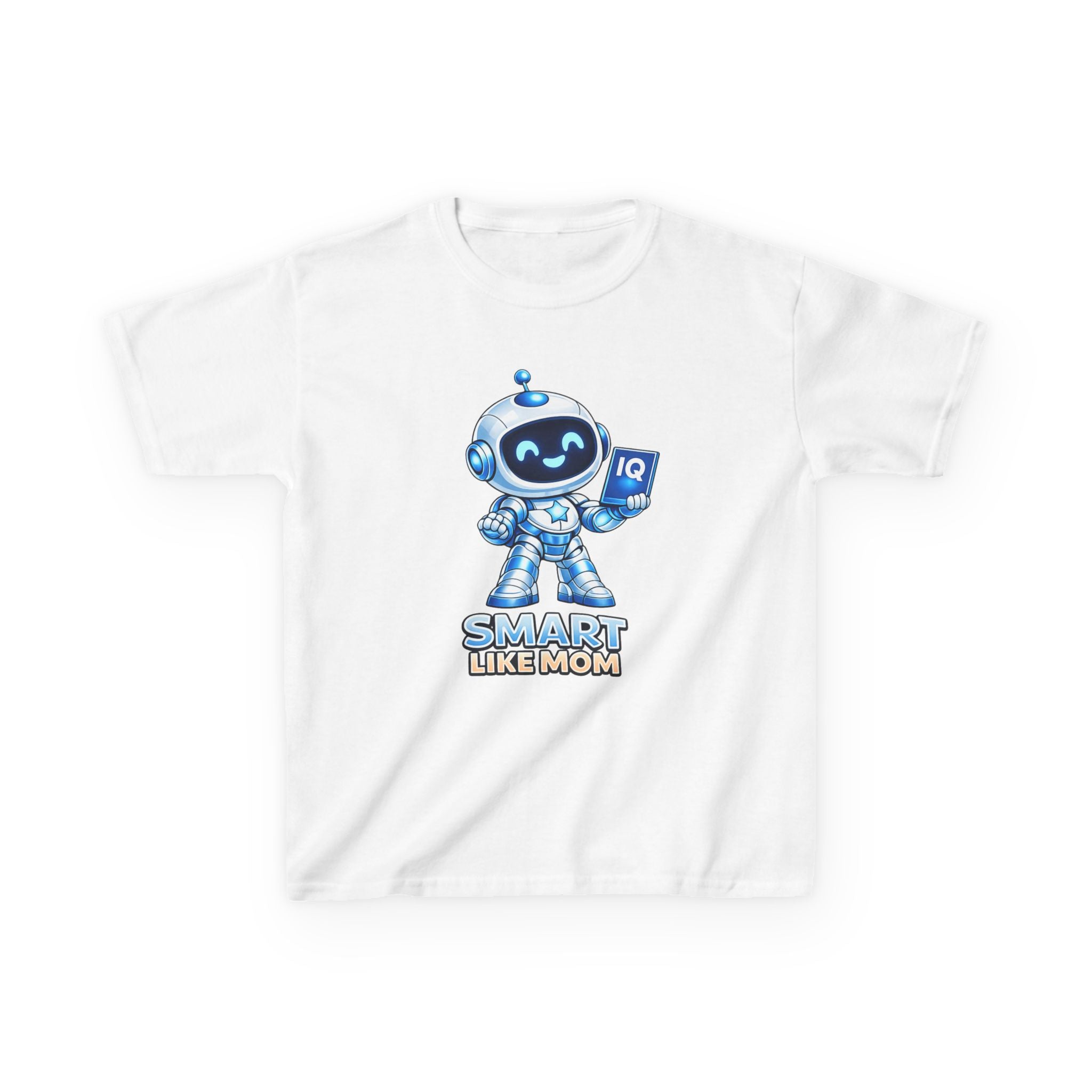 Kids Robot T-Shirt — 'Smart Like Mom' Cute Robot Graphic Tee