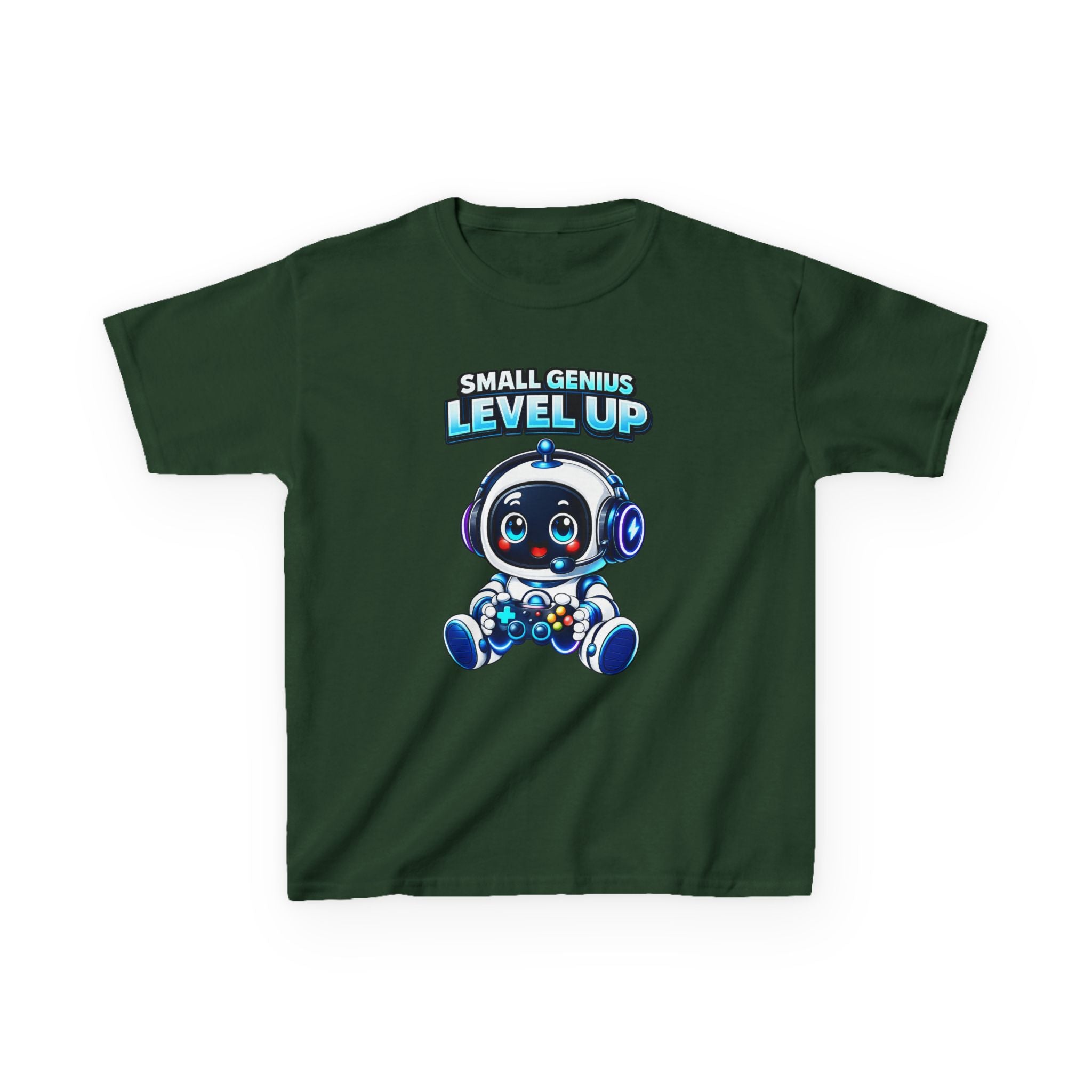 Kids Gaming T-Shirt – Small Genius Level Up Graphic Tee